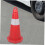 Traffic Safety Cones Weatherproof Plastic Durable Parking Cones With Reflective Collar For Driver Training 3