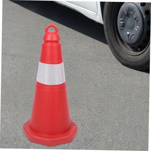 Traffic Safety Cones Weatherproof Plastic Durable Parking Cones With Reflective Collar For Driver Training 2
