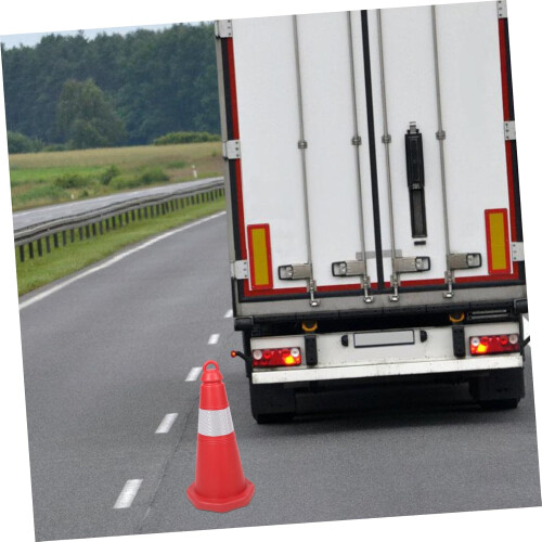 Traffic Safety Cones Weatherproof Plastic Durable Parking Cones With Reflective Collar For Driver Training 1