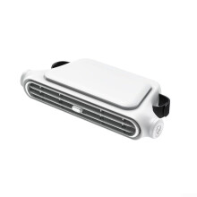 Car Rear Seat Fan 360 Adjustable 3 Head USB Cooling with 3 Speeds for Car RV Sedan White