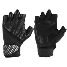 Luvas de ciclismo com suporte para o pulso, luvas antiderrapantes de silicone, luvas respiráveis de seda gelada para exercícios, academia, esportes