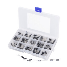 215Pcs Electrolytic Capacitor Kit 0.1uF-330uF 50V Assortment for Radio TV