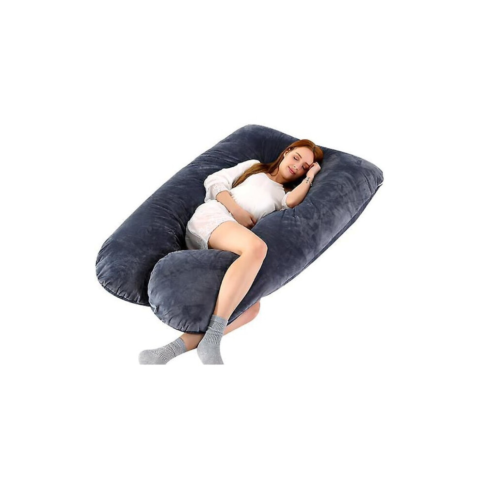 Pregnancy Pillows for Expecting Mothers, Full Body Pillow with Ergonomic Full-Body Support and Back Pain Relief, U-Shaped Design for Side Sleeping,