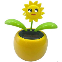 Dancing Flower Solar Powered Toy, Solar Powered Dancing Flower with Swaying Motion in Colorful Pot, Animated Bobblehead Sunlight Activated Decor for