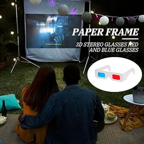 Γυαλιά 3D για ταινίες, κόκκινοι και κυανοί φακοί ανάγλυφου από χαρτόνι, λύση 2