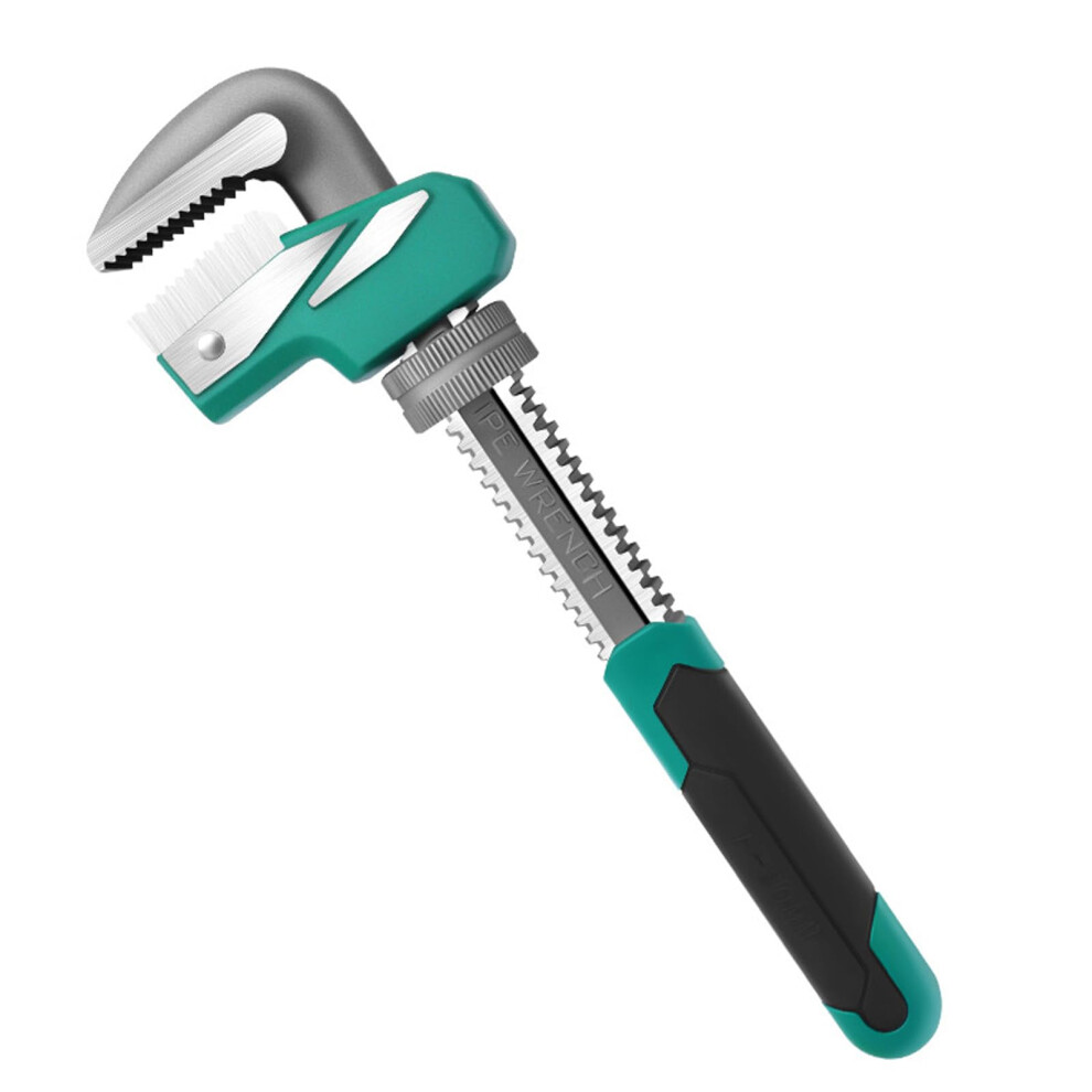 Heavy Duty Adjustable Pipe Wrench With Wide Jaw Opening And Ergonomic Grip For Plumbing 9347817653472