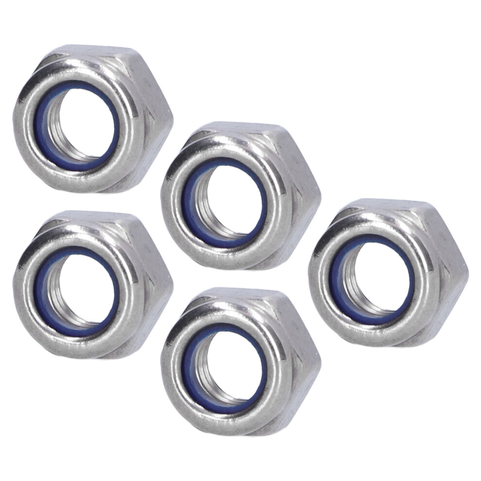 100Pcs M3 Stainless Steel Nylon Insert Lock Nut Fastener Set 9321376485859