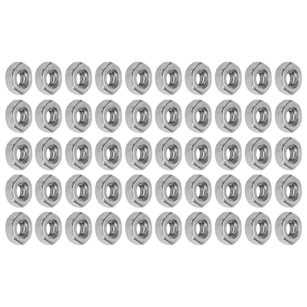 50Pcs M6 Hex Nuts A2-70 Stainless Steel Assortment Kit For Industrial Machinery 5071376486175