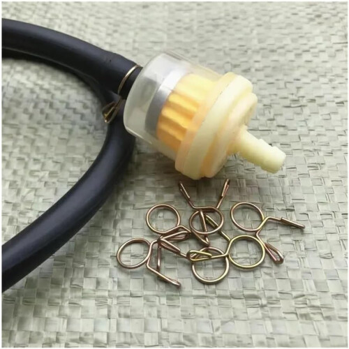 Universal Inline Motorcycle Fuel Filter and Oil Filter Set, Density Filtration, 10Pcs 2
