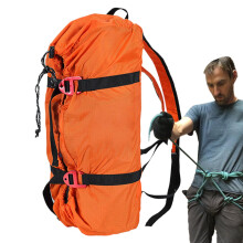Climbing Rope Bag, Arborist Rope Bag, Large Capacity Rope Bag, Mountaineering and Hiking Gear For Camping, Orange
