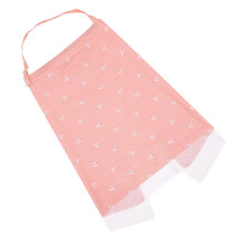 Cotton Baby Nursing Cover One Size For Outdoor Breastfeeding With Nursing Pad, Windproof Sun Protection, Pink