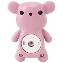 Thermomètre de bain et de chambre pour bébé Ourson, ABS, piles bouton CR2450 2, Rose