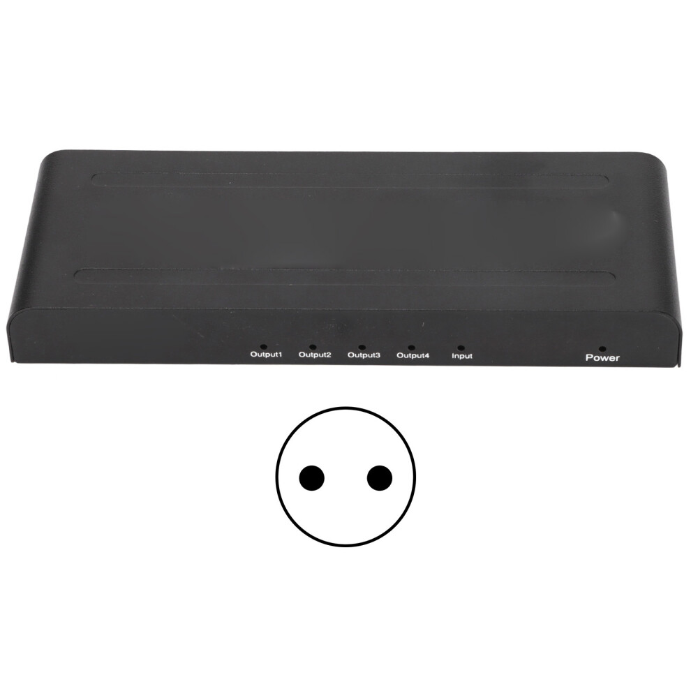 Powered Hdmi Splitter 4 Port 4K Resolution Support Hdcp Compliant And 3D Support Multi Monitor Outputs With Edid Management And Metal Housing For 9159805526343