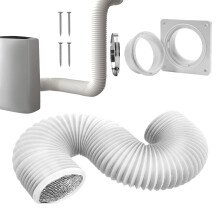 Dryer Vent Hose Indoor Dryer Vent Kit with Telescopic Airtight Seal and Wall Mount Exhaust Plate
