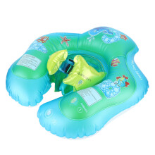 Anneau de natation gonflable pour bébé avec gilet de sauvetage, flotteur anti-retournement en PVC avec motif cartoon