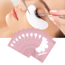 50 Stück rosa Blütenblatt-Form-Augenpatches für Wimpernverlängerungen, Isolationspads