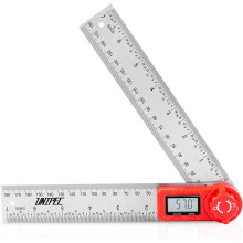 Vinkelmåler Digital vinkelmåler, LED-skjerm med 7-tommers 200 mm linjal i rustfritt stål, slitesterk og rustbestandig vinkelfinner for snekker