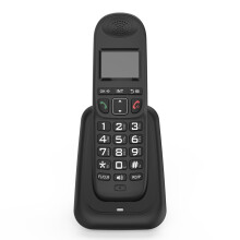 Trådløst telefonsystem for hjemmet, fasttelefon med nummerpresentasjon og høyttalertelefon, utvidbar digital håndsetttelefon med