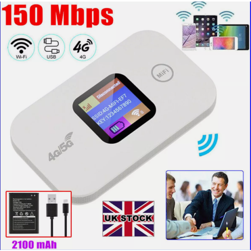 Κινητός δρομολογητής 4G LTE για ταξίδια, υποστηρίζει 10 χρήστες με μπαταρία μεγάλης