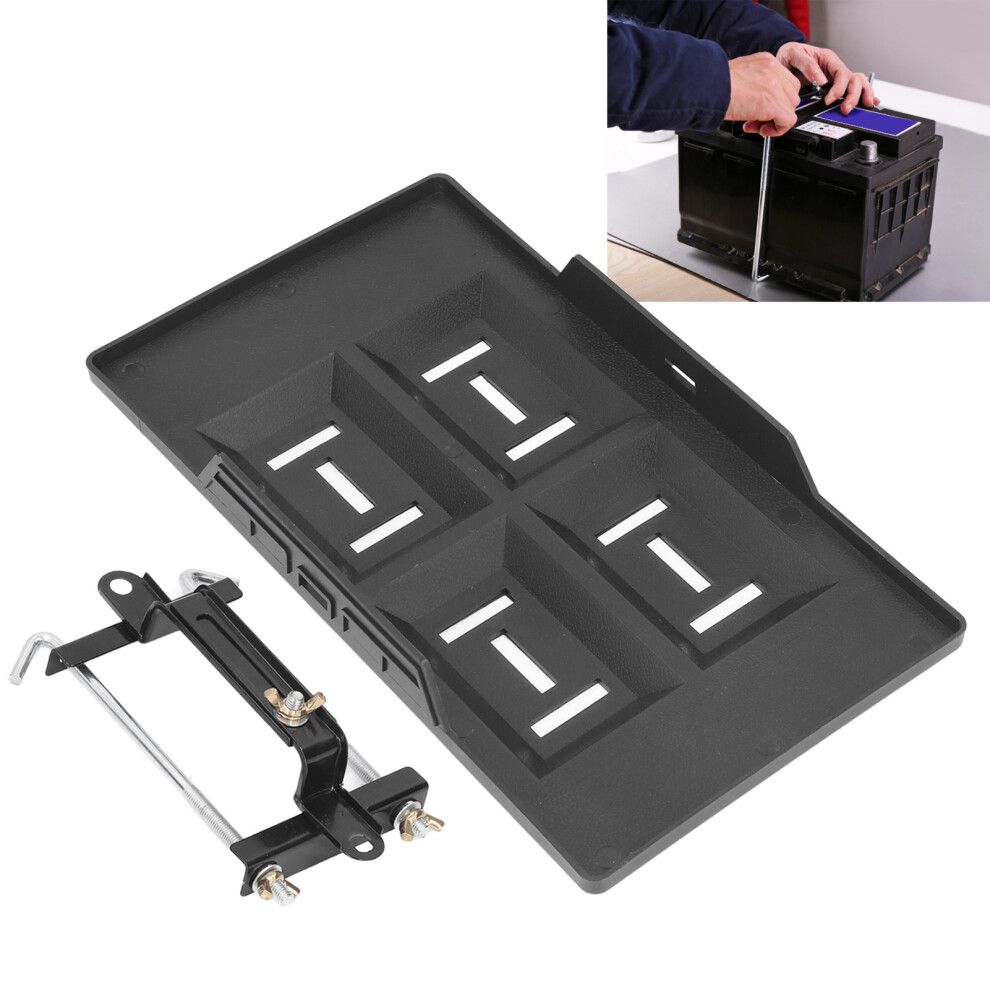 Height Adjustable Battery Tray Kit Universal Fit For Various Cars Black 8411376493358