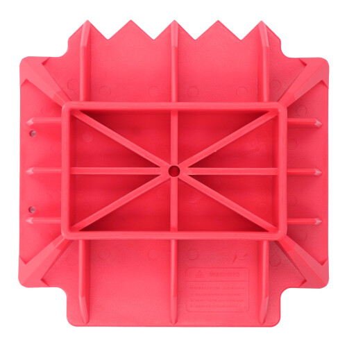 Red Hard Nylon Off-Road Rescue Jack Base Pad, Serrated Replacement 1