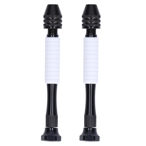 2Pcs Hand Twist Drill Set 0.3-3.2mm Adjustable Pin Vise 1