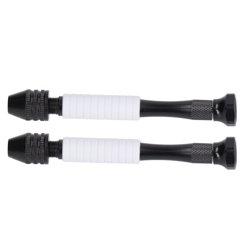 2Pcs Hand Twist Drill Set 0.3-3.2mm Adjustable Pin Vise