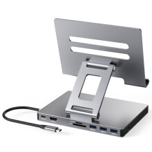 USB C Hub Stand for iPad Pro with 4K 60Hz HDMI, PD Charging, SD/TF, 3 USB 3.0, Audio Port
