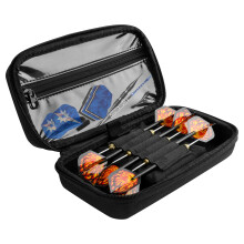 Dart Case for 6 Steel Tip and Soft Tip Darts, Hard EVA Storage Bag for Tips, Shafts, Flights, and Accessories