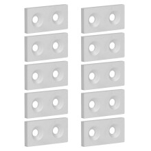 10Pcs Aluminum Profile End Cap for 3060 Double Holes Silver Alloy Metal Cover Plate