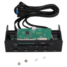 Leitor de cartão interno com porta USB 3.1 e 6 slots para cartões, hub de alta velocidade no painel frontal para baias de 5,25 polegadas,