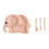 Pink Cartoon Elephant Kids Dinnerware Set, Microwave Dishwasher Safe, Durable 4Piece Tableware 1
