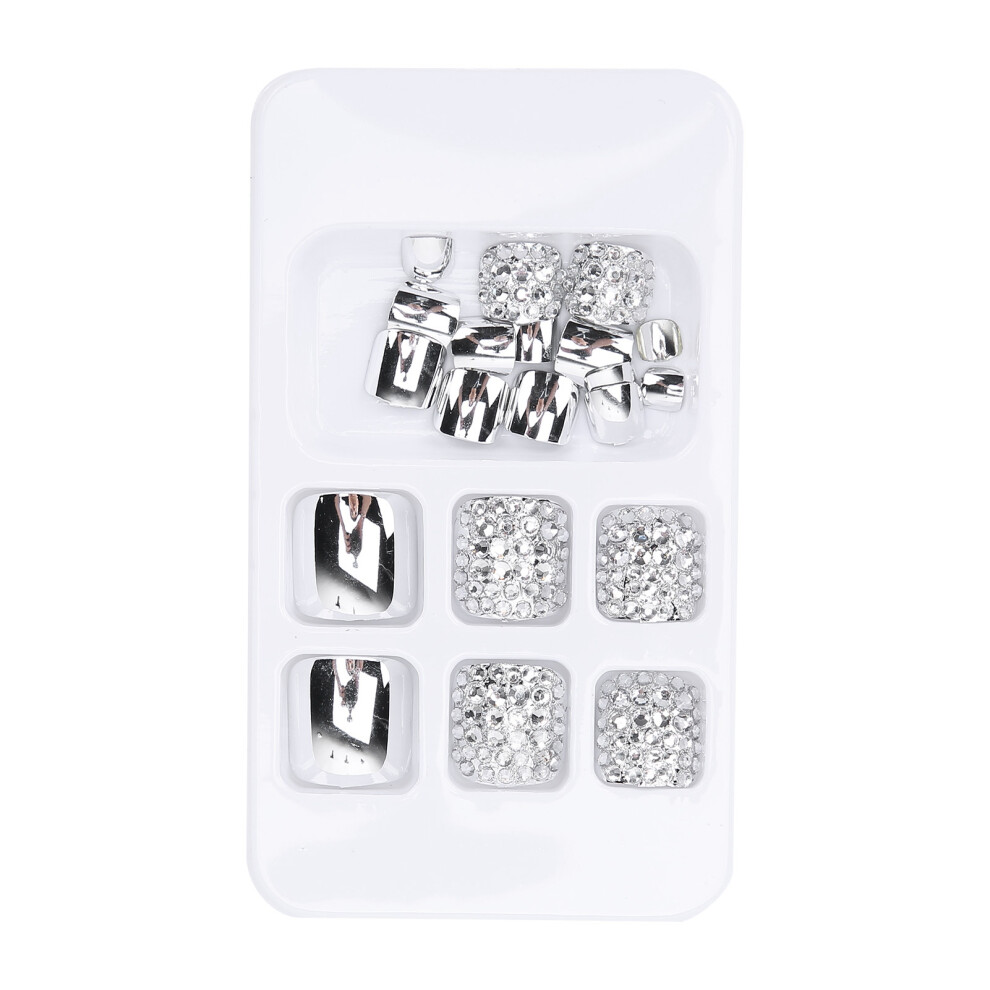 Artificial Toenails Press On Nails Full Cover Acrylic Fake Nails for Toes with Glossy Finish and Durable Design, False Toe Nails Lightweight and