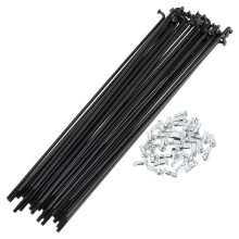 Bicycle Spokes 12G 203mm Carbon Steel Nipples Universal Fit Durable Black