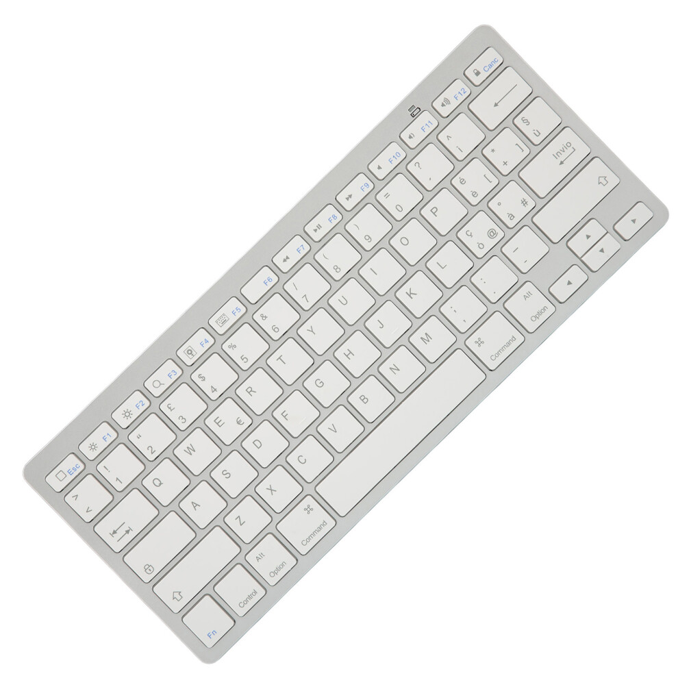 Mini 78 Keys Wireless Keyboard Compatible With Android Ios Windows Mac White 3361376501940