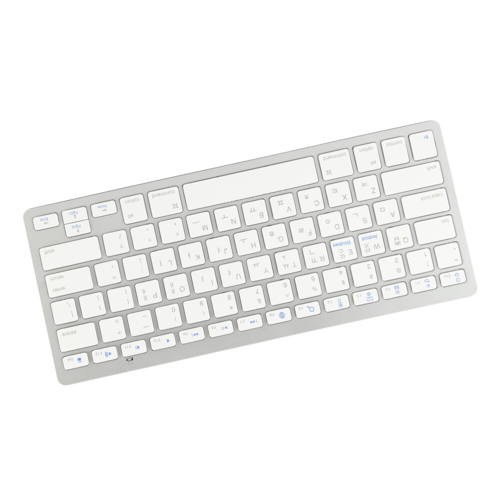 Ultra Slim 78-Key Wireless Keyboard For Android/Ios/Windows White 4101376501934