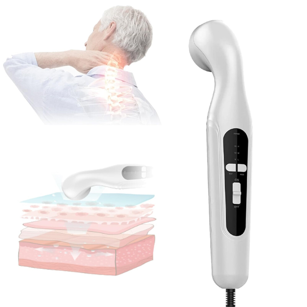 Ultrasonic Therapy Device with Heat for Pain Relief, Handheld 1MHz Massager for Neck Shoulder Back
