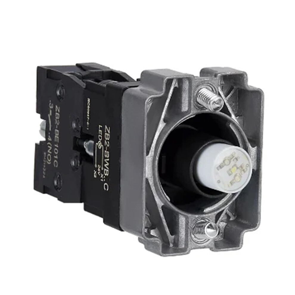Zb2bwb32c Ac/Dc 24V Green Lamp Button Base Ã22 With Led Lights 1 Nc 5V - 5 Pack 9347817659023