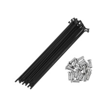 Bicycle Spokes 20 Set 13G 135mm 304 Stainless Steel For Wheels Black