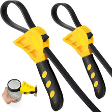 2 in 1 Jar Opener for Weak Hands and Seniors with Adjustable Strap Wrench for Jars, Oil Filters, Pipes