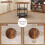 ELECWISH 80cm Round Dining Table with Storage Kitchen Table 6