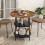 ELECWISH 80cm Round Dining Table with Storage Kitchen Table 8