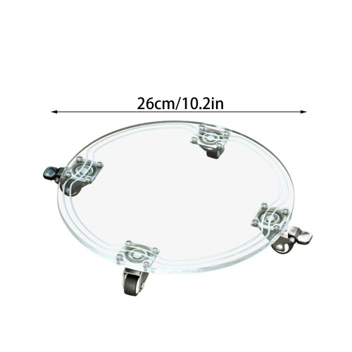 Round Acrylic Tray, 30cm Transparent Multipurpose Flower Pot Support 1