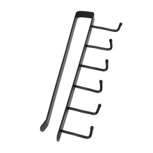 Schwarzer Kaffeetassenhalter mit 6 Haken – Elegant, zuverlässiger und praktischer Wandhalter für Zuhause