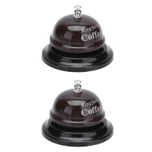 2Pcs Stainless Steel Service Bell, Clear Sound, 8.5x7.6cm