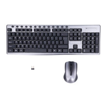 Ensemble clavier et souris sans fil, format standard, fin et mince, pavé numérique, connexion 2,4 GHz stable, élégant et silencieux, finition