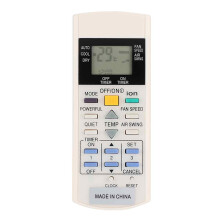 Telecomando di ricambio per condizionatore Panasonic, materiale ABS resistente e tagliato su misura, compatibile con i modelli A75C, visualizza la