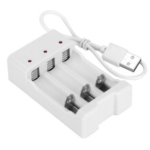 Intelligentes Ladegerät mit LED-Anzeige, universelles Smart-Ladegerät für AA- und AAA-Akkus, USB-Anschluss, tragbares Design, multifunktional
