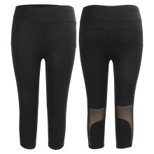 Hoch taillierte Yoga-Leggings für Damen, Bauchkontrolle, Schwarz S
