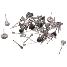 Steel Wire Brush Set 45Pcs Silver Wheel Cup & Pen Cleaning Tools for Grinding